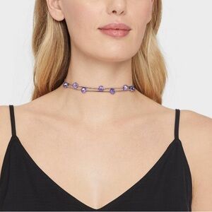 ✨ BOGO 50% Off ✨ Silver and Purple Choker Necklace